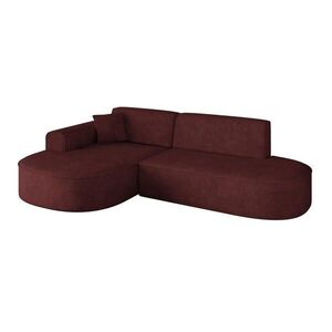 ALTDECOR ROHOVÁ SEDACÍ SOUPRAVA s otomanem vlevo MARI-L1 – 243 x 171 x 79 cm, bordó, velur obraz