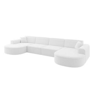 ALTDECOR SEDACÍ SOUPRAVA MARI-U2 – 388 × 171 × 79 cm, bílá buklé obraz