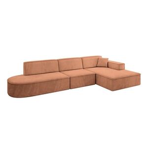 ALTDECOR ROHOVÁ SEDACÍ SOUPRAVA s otomanem vpravo IREA-L2-v4 – 328 × 171 × 79 cm, korálová obraz