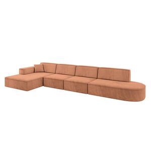 ALTDECOR ROHOVÁ SEDACÍ SOUPRAVA s otomanem vlevo IREA-L3-v4 – 413 × 171 × 79 cm korálová obraz