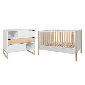 Petits-meubles POKOJ PRO MIMINKO 2DÍLNÝ Juliette Bílá a dřevo obraz