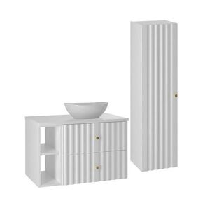 Petits-meubles KOUPELNOVÝ NÁBYTEK 80.6cm Izae 2er-Set Bílá obraz