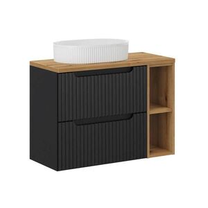 Petits-meubles UMYVADLO 80.4cm Riva Černá a dřevěná obraz