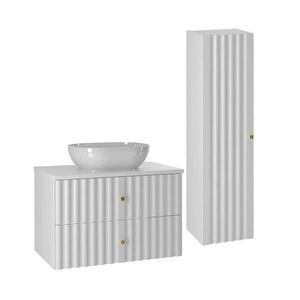 Petits-meubles KOUPELNOVÝ NÁBYTEK 80.6cm Izae 2er-Set Bílá obraz