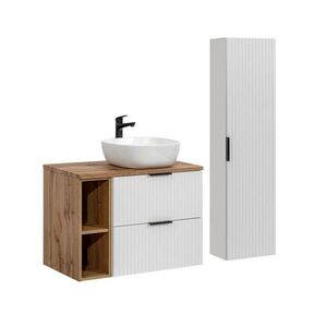Petits-meubles KOUPELNOVÝ NÁBYTEK 80.6cm Adriel 2er-Set Bílá obraz