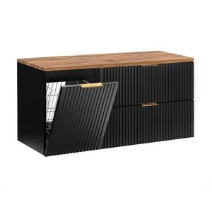Petits-meubles SKŘÍŇKA POD UMYVADLO 120.8cm Adriel Černá a dřevěná obraz