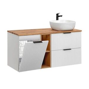 Petits-meubles UMYVADLO 120.8cm Adriel Bílá a dřevo obraz