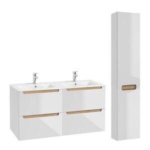 Petits-meubles KOUPELNOVÝ NÁBYTEK 120cm Livia 2er-Set Bílá obraz