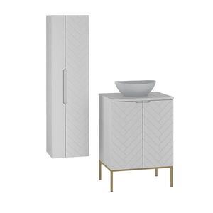 Petits-meubles KOUPELNOVÝ NÁBYTEK 60.6cm Daria 2er-Set Bílá obraz
