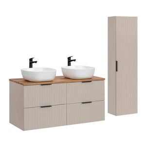 Petits-meubles KOUPELNOVÝ NÁBYTEK 120.8cm Adriel 2er-Set Béžová obraz