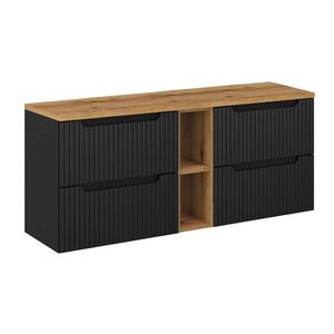 Petits-meubles SKŘÍŇKA POD UMYVADLO 140.4cm Riva Černá a dřevěná obraz