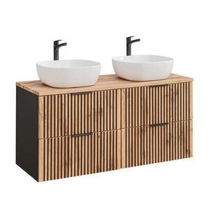 Petits-meubles DVOJUMYVADLO 120.6cm Gaia Dubové dřevo a černá barva obraz