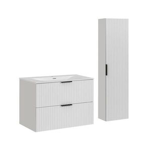 Petits-meubles KOUPELNOVÝ NÁBYTEK 80.2cm Adriel 2er-Set Bílá obraz