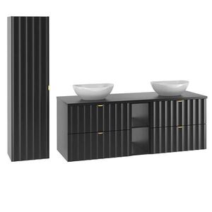 Petits-meubles KOUPELNOVÝ NÁBYTEK 140.6cm Lexa 2er-Set Černá obraz
