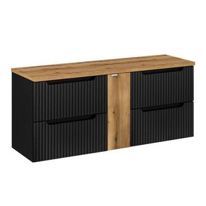 Petits-meubles SKŘÍŇKA POD UMYVADLO 140.4cm Riva Černá a dřevěná obraz