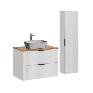 Petits-meubles KOUPELNOVÝ NÁBYTEK 80.6cm Adriel 2er-Set Bílá obraz