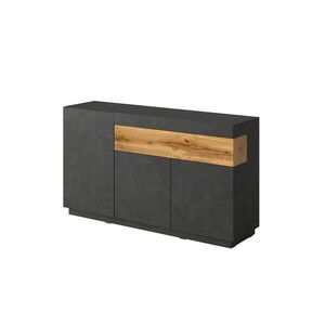 Petits-meubles SIDEBOARD Andrea Antracitově šedá a dřevo obraz