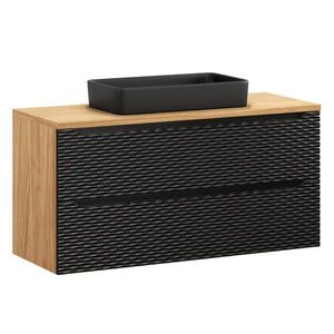 Petits-meubles UMYVADLO 120cm Elora Černá a dřevěná obraz
