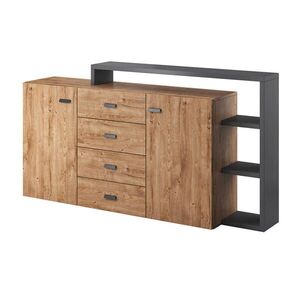 Petits-meubles SIDEBOARD Ilyes Dřevo a šedá obraz
