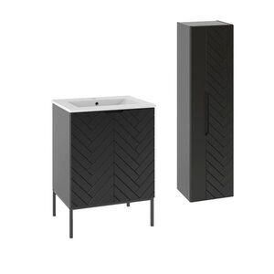 Petits-meubles KOUPELNOVÝ NÁBYTEK 60cm Daria 2er-Set Černá obraz