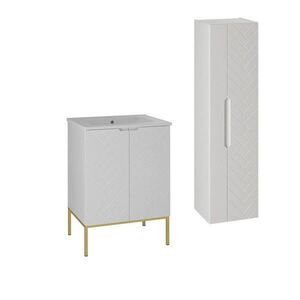 Petits-meubles KOUPELNOVÝ NÁBYTEK 60cm Daria 2er-Set Bílá obraz