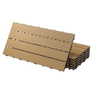 ECD-Germany TERASOVÁ DLAŽBA Teak 12 kusů obraz