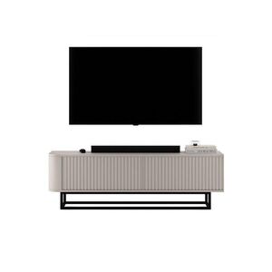 Meble Lindner TV STOLEK Aurora kašmírový matný 140 cm s kovovým rámem obraz