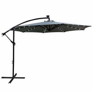 RAUMHIRSCH FURNITURE ZAHRADNÍ PARASOL s LED, solární šedý 300/245/300 obraz