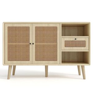 FLIEKS KOMODA ratan dub 1 zásuvka 2 dvířka 120cm obraz