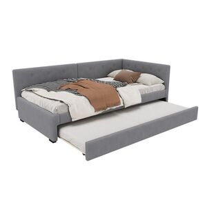 FLIEKS DENNÍ POSTEL 90x200cm Výsuvné lůžko Minimalistická Šedá obraz