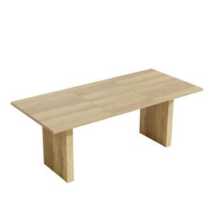 STILVORA JÍDELNÍ STŮL v přírodní barvě, rozkládací stůl s úložným prostorem pro 6–8 osob, 140(200)×90 cm obraz