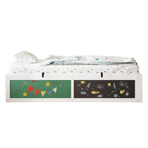 FLIEKS DŘEVĚNÁ POSTEL 90x200cm Úložná Stůl Dřevo Bílá obraz