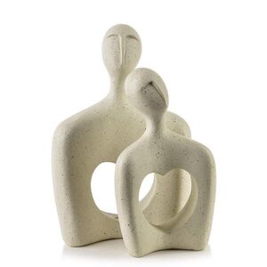 Mondex DEKORAČNÍ FIGURKY MANON, 2dílná, bežová, 13x20/9, 5x16cm obraz