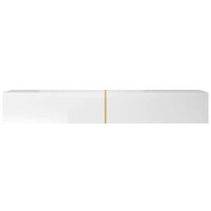Selsey TV stolek Bisira bílý / zlatý 200/30/32 cm obraz