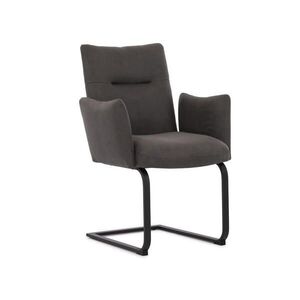 S-Style ŽIDLE S PODRUČKAMI Hera v moderním designu z mikrovlákna v antracitové vintage barvě obraz