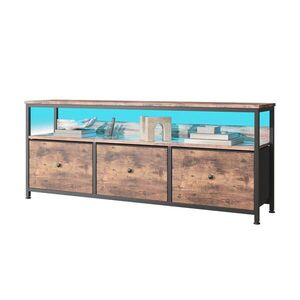 SHOPENTRA NÍZKÝ NÁSTAVEC 137 cm s RGB osvětlením, ovládáním aplikací a retro designem obraz