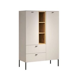 MID.YOU VYSOKÁ KOMODA, kašmírová, barvy dubu, 93/140/42 cm obraz