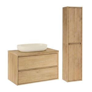 Petits-meubles KOUPELNOVÝ NÁBYTEK 80cm Edmé 2er-Set Dřevo obraz