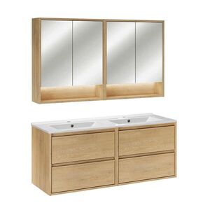 Petits-meubles KOUPELNOVÝ NÁBYTEK 121cm Edmé 2er-Set Dřevo obraz