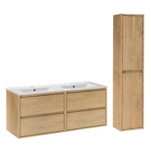 Petits-meubles KOUPELNOVÝ NÁBYTEK 121cm Edmé 2er-Set Dřevo obraz