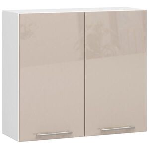 RAUMHIRSCH FURNITURE ZÁVĚSNÁ SKŘÍŇ Bílá, Cappuccino lesk 72/80/30 obraz