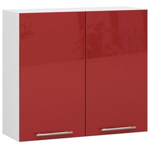 RAUMHIRSCH FURNITURE ZÁVĚSNÁ SKŘÍŇ Bílá, lesklá červená 72/80/30 obraz