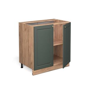 Vicco SPODNÍ SKŘÍŇKA KUCHYŇSKÉ LINKY Fame-Line Zelená zlatá země 80 cm s policí, PD Dub obraz