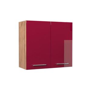 Vicco VĚŠÁK NA STĚNU Fame-Line, Bordó červená vysoký lesk/Zlatý mocný dub, 80 cm obraz