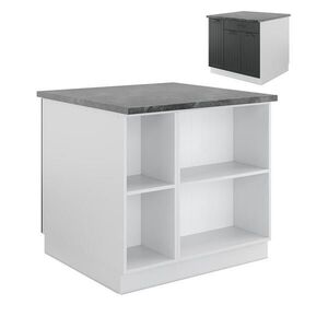 Vicco KUCHYŇSKÝ OSTROV Fame-Line Antracitový venkovský dům/bílá 90 cm se zásuvkou, bez pracovní desky obraz