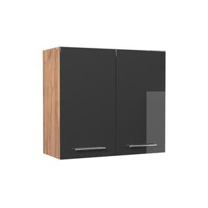 Vicco VĚŠÁK NA STĚNU Fame-Line, Antracitový vysoký lesk/Zlatý mocný dub, 80 cm obraz