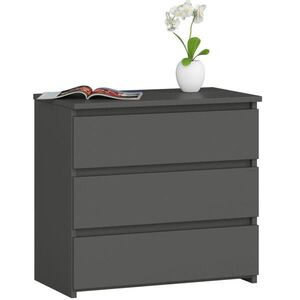 RAUMHIRSCH FURNITURE KOMODA Grafitově šedá 57/60/35 obraz