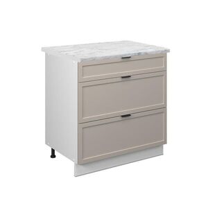 Vicco SPODNÍ SKŘÍŇKA KUCHYŇSKÉ LINKY Fame-Line GreyBeige 80 cm se 3 zásuvkami, PD Mramor obraz