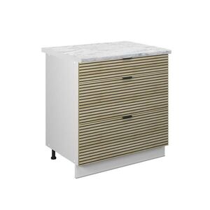 Vicco SPODNÍ SKŘÍŇKA KUCHYŇSKÉ LINKY Fame-Line Dubový panel 80 cm se 3 zásuvkami, PD Mramor obraz