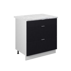 Vicco SPODNÍ SKŘÍŇKA KUCHYŇSKÉ LINKY Fame-Line Černý pruhovaný 80 cm se 3 zásuvkami, PD Mramor obraz